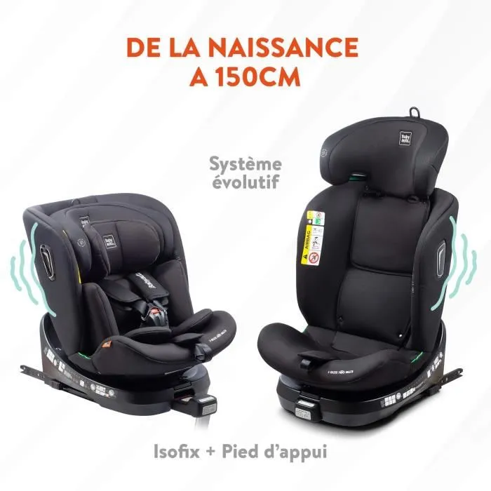 Babyauto BAB8435593702079 Silla de Coche Aitana Gris Antracita I-Size ISOFIX Giratoria 360° ECE R129 2