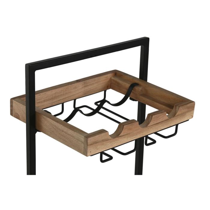 Botellero Alpino DKD Home Decor Natural Negro 25 x 75 x 35 cm 5