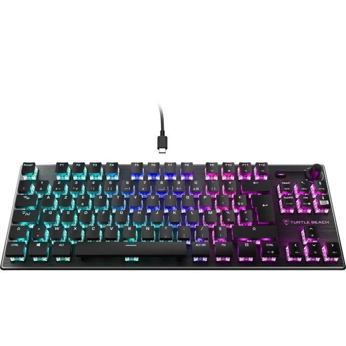 Teclado mecánico compacto para juegos RGB - TURTLE BEACH - Vulcan TKL - Negro