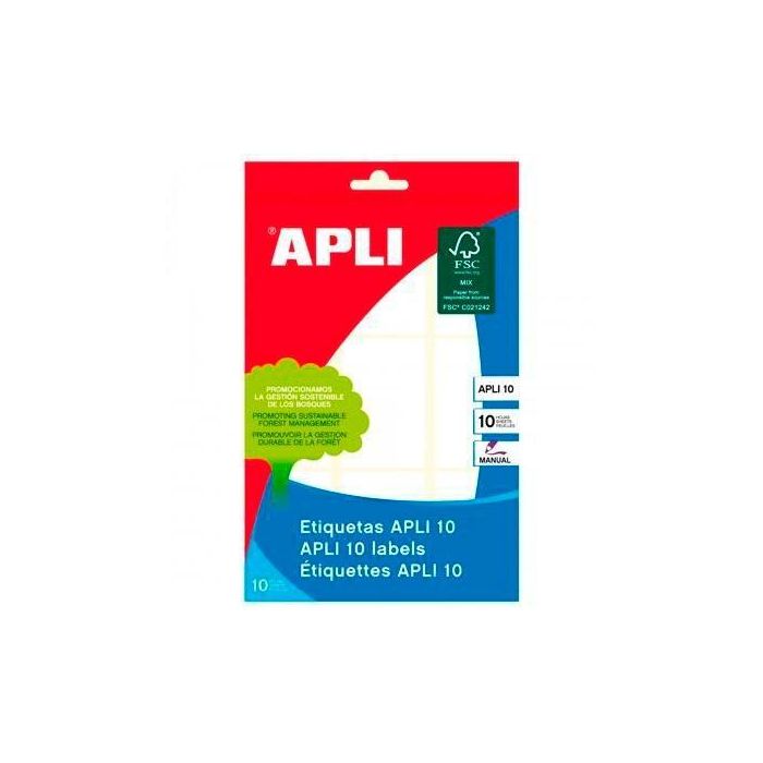 Apli Etiquetas Adhesivas 34x53 mm Escritura Manual C-Romos 9 X 10H Blanco Apli Etiquetas Adhesivas 34x53 mm Escritura Manual C-Romos 9 X 10H Blanco