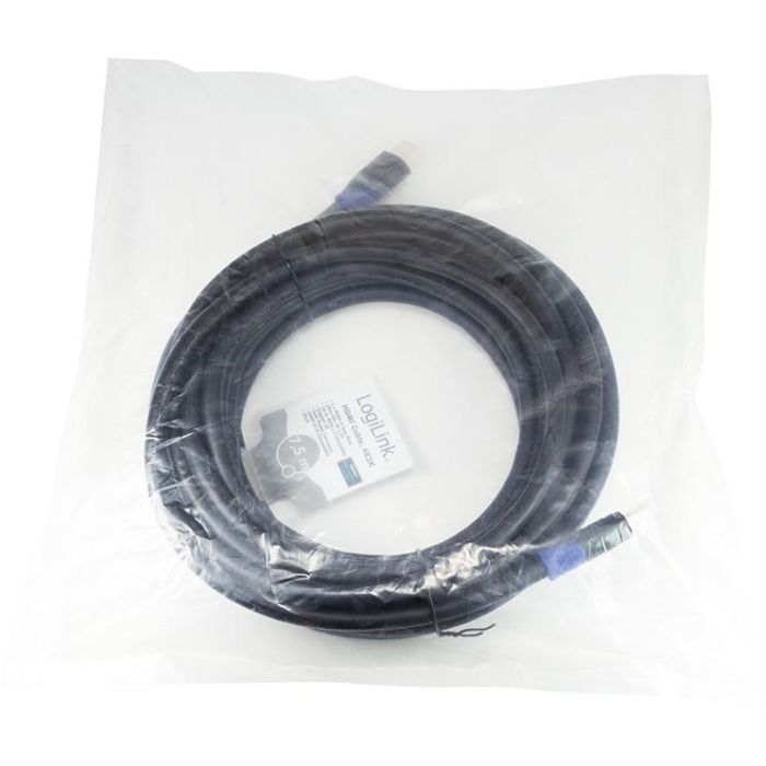 Logilink Cable HDMI 2.0 con Ethernet, 7.5m, 4K2K/60Hz, Ultra HD hasta UHD 4K, Negro 4