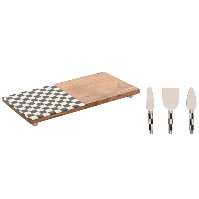 Tabla Cortar Moderno DKD Home Decor Blanco Negro 38 x 1.5 x 20 cm Set de 4 1 Tabla Cortar Moderno DKD Home Decor Blanco Negro 38 x 1.5 x 20 cm Set de 4 1