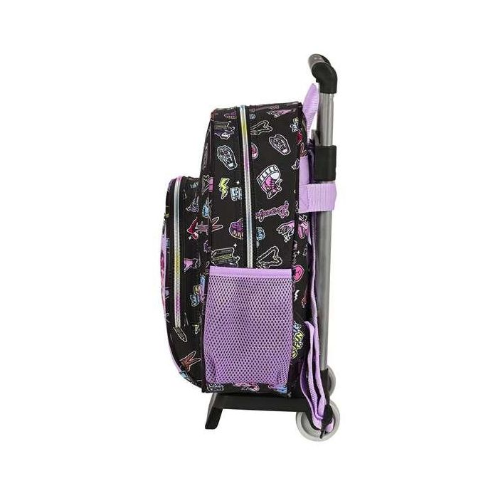 Mochila Escolar con Ruedas Monster High Creep Negro 28 x 34 x 10 cm 2