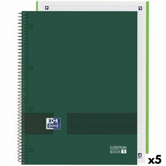 Cuaderno Oxford European Book Write&Erase Verde militar A4 80 Hojas (5 Unidades)