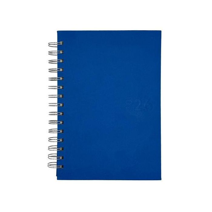Didex 21DZ Agenda Boston Espiral 2026, Día por Página, Fin de Semana Conjunto, 14.5x21 cm Azul, Papel Ahuesado 70g