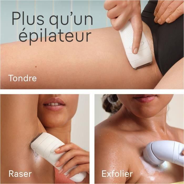 Braun 5-060 Depiladora eléctrica Silk-épil 5 para depilación fácil y duradera, consigue piel suave, Blanco/Rosa 3