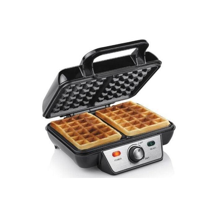 Tristar WF-2195 Gofrera 1000W para 2 Waffles Belgas, Termostato Regulable, Antiadherente, Acero Inoxidable, Almacenamiento Vertical/Horizontal 1 Tristar WF-2195 Gofrera 1000W para 2 Waffles Belgas, Termostato Regulable, Antiadherente, Acero Inoxidable, Almacenamiento Vertical/Horizontal 1