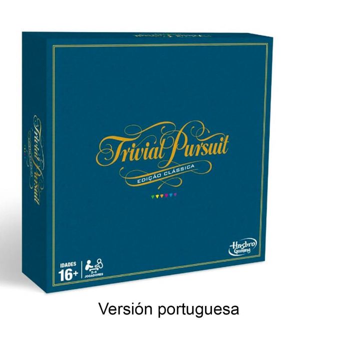 Hasbro Gaming C1940 Trivial Pursuit Clásico Edición Portugués | Juego de Mesa de Preguntas para Adultos +16 Años