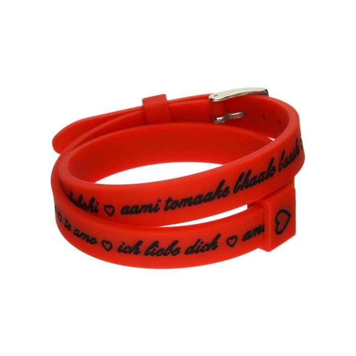 Pulsera Mujer il mezzometro I LOVE YOU SILVER - SILICONE BRACELET Pulsera Mujer il mezzometro I LOVE YOU SILVER - SILICONE BRACELET