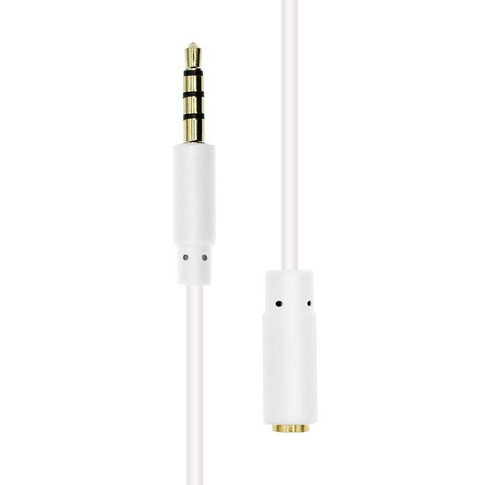 ProXtend Mini-Jack 4-Pin Slim Extension Cable White 10M 1 ProXtend Mini-Jack 4-Pin Slim Extension Cable White 10M 1
