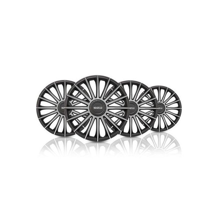 Sparco Tapacubos Torino 15" Negro-Plata Cs5 SPC1593BKSV 5 Sparco Tapacubos Torino 15" Negro-Plata Cs5 SPC1593BKSV 5