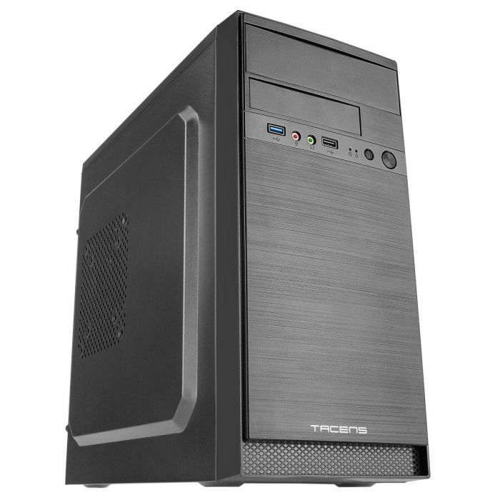 Anima AC4 Caja PC Minitorre MicroATX/Mini-ITX Negra, Frontal Aluminio Pulido, USB 3.0, Audio y Micrófono