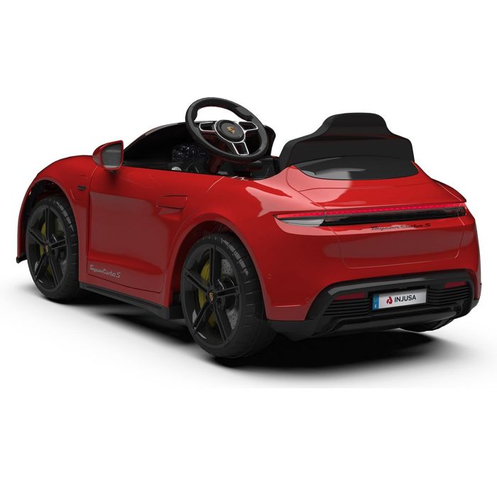 Coche bateria porsche taycan turbo s 12v con luces delanteras y traseras 102x62x53 cm 3