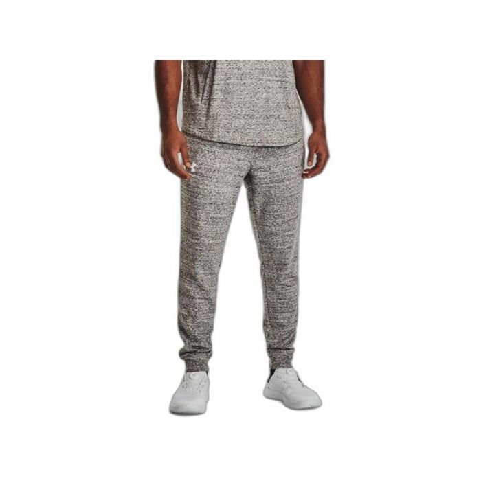 Pantalón Largo Deportivo Under Armour Rival Terry Gris Hombre Fitness 3