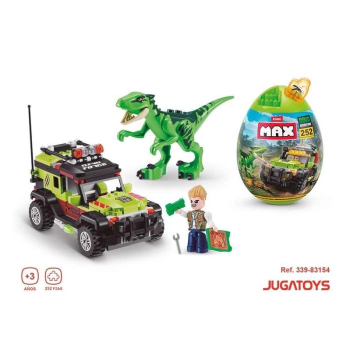 Juego de construcción max dino en huevo con figura, dinosaurio y coche 4x4 (252 pzas) 24'7x17'2x14'4cm 2 Juego de construcción max dino en huevo con figura, dinosaurio y coche 4x4 (252 pzas) 24'7x17'2x14'4cm 2