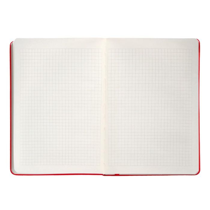 Cuaderno Con Gomilla Antartik Notes Tapa Dura A5 Hojas Cuadricula Rojo 100 Hojas 80 gr Fsc 7