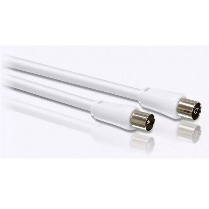 Philips Cable de antena TV coaxial PAL 1,5m macho-hembra SWV2516W/10 0 Philips Cable de antena TV coaxial PAL 1,5m macho-hembra SWV2516W/10 0
