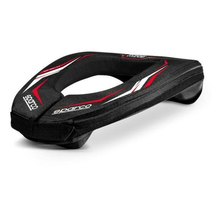 Sparco S001604NRRS Collarín Karing K-Ring para Kart, Soporte Cuello Negro-Rojo, Espuma Alta Densidad, Cierre Magnético