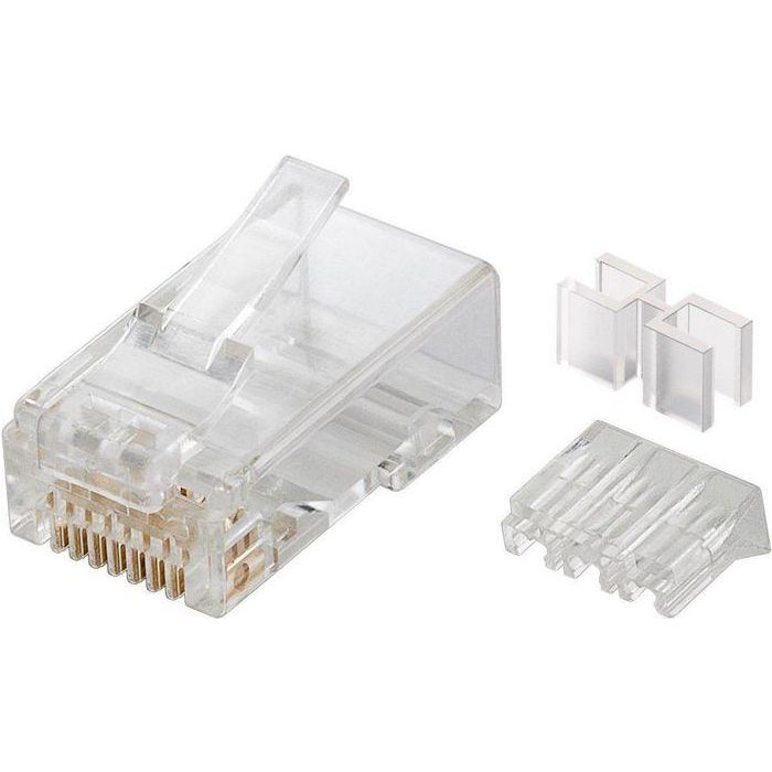 MicroConnect KON505-10 Conector Modular RJ45 8P8C CAT6 para Redes Ethernet, Alto Rendimiento y Fácil Instalación