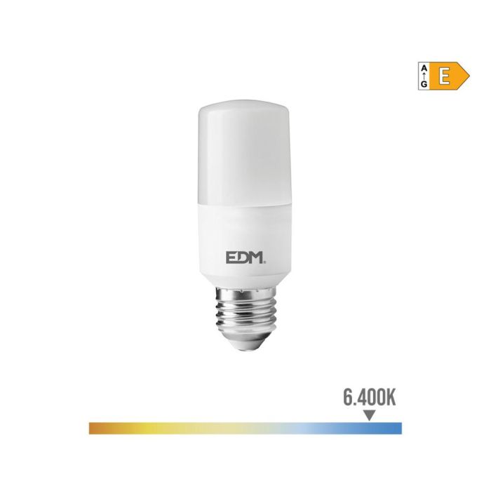 Edm Bombilla Tubular LED E27 10W 1100lm 6400K Luz Fría Ø4x10,7cm 0 Edm Bombilla Tubular LED E27 10W 1100lm 6400K Luz Fría Ø4x10,7cm 0