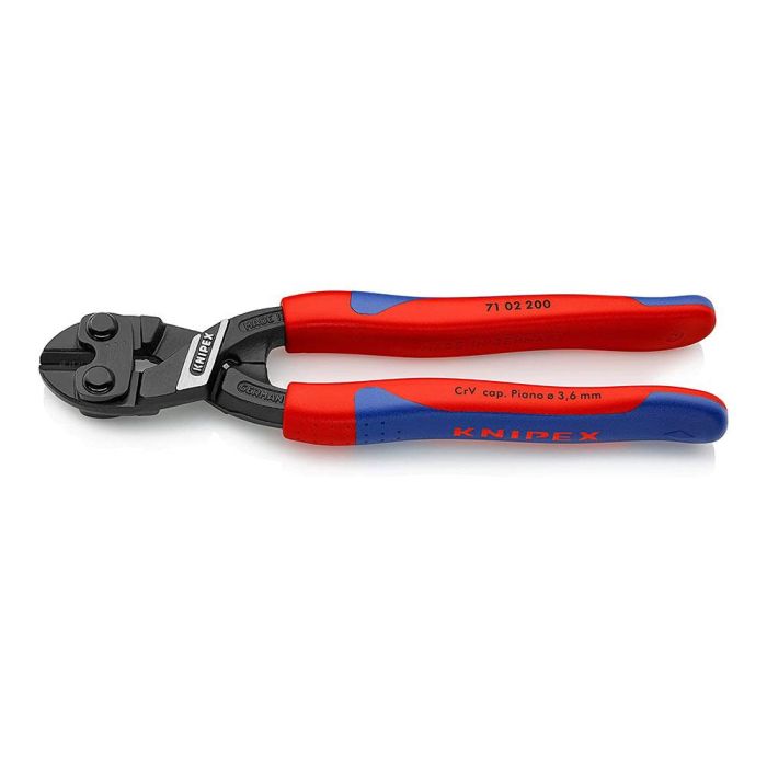 Knipex 7102200 Cortabulones Compacto 200 mm, Corte Fácil de Grandes Secciones, Filos Templados por Inducción, Mandíbulas de Precisión para Diversos Materiales 0 Knipex 7102200 Cortabulones Compacto 200 mm, Corte Fácil de Grandes Secciones, Filos Templados por Inducción, Mandíbulas de Precisión para Diversos Materiales 0