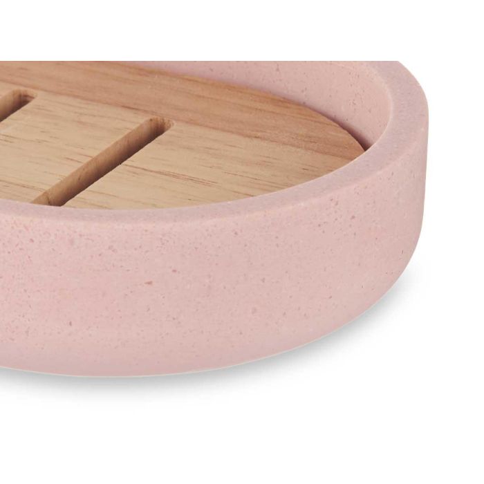 Jabonera Resina Bambu Rosa Berilo 12X2CM (6 Unidades) 3 Jabonera Resina Bambu Rosa Berilo 12X2CM (6 Unidades) 3