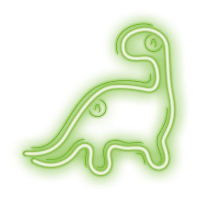 Lampara Forever Neon Led Dinosaur Green 1 Lampara Forever Neon Led Dinosaur Green 1