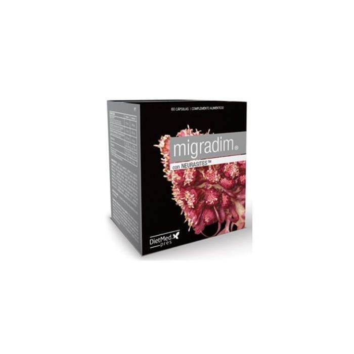 DIETMED Migradim 60 Cápsulas. Ayuda en la reducción de migrañas, antiinflamatorio y analgésico