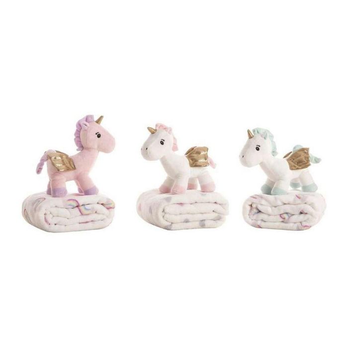 Peluche unicornio 26 cm con manta coralina 90x75 cm - modelos surtidos 1 Peluche unicornio 26 cm con manta coralina 90x75 cm - modelos surtidos 1