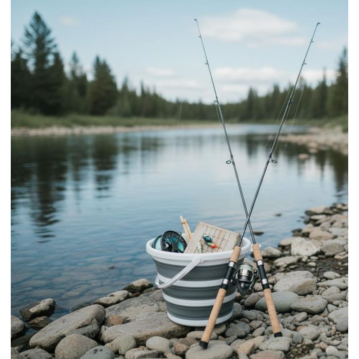 Confortime Cubo Plegable de Plástico 10 Litros 33x33x24.5 cm (12 Unidades) 7