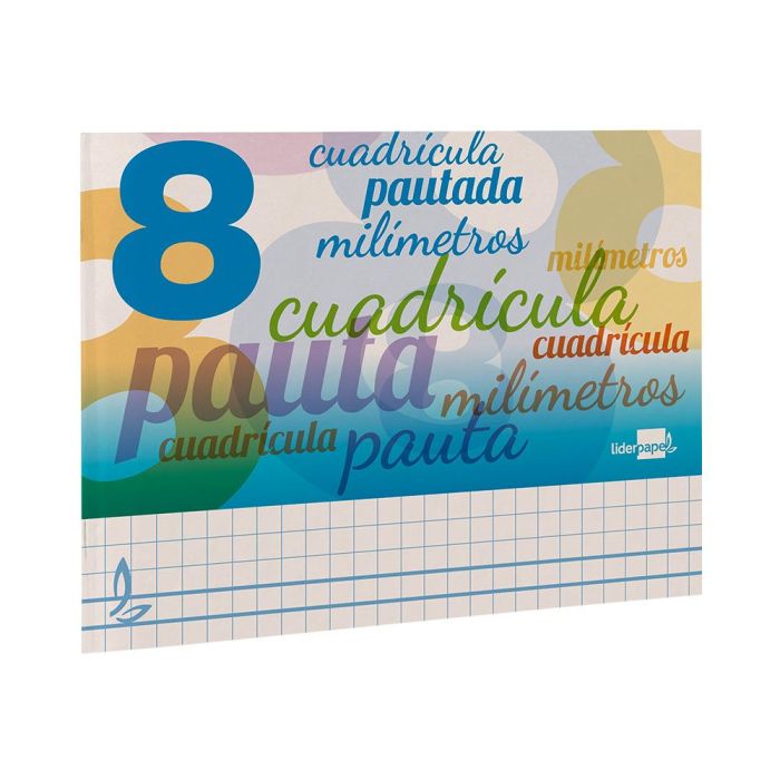 Libreta Liderpapel Pautaguia Tapa Cartoncillo 32 Hojas Din A5 Cuadriculado Pautado 8 mm Apaisada 70 gr 4