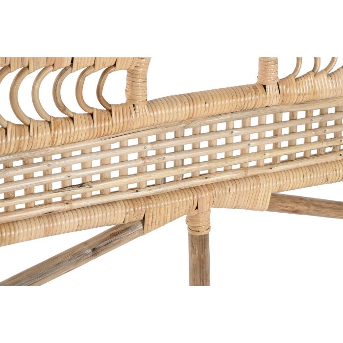 DKD Home Decor Cabecero Cama Balines Bambú y Ratán Natural 175 x 130 x 3 cm 2