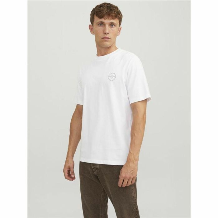 Camiseta de Manga Corta Hombre Jack & Jones lushield Blanco Hombre 2 Camiseta de Manga Corta Hombre Jack & Jones lushield Blanco Hombre 2