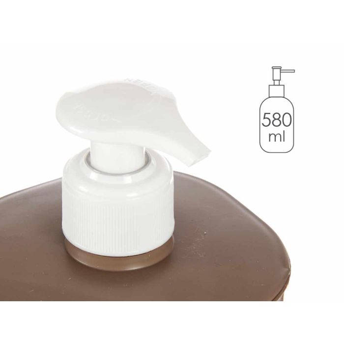 Dosificador plástico baño 580 ml marrón Berilo - 9x16.5x9 cm (36 Unidades) 3 Dosificador plástico baño 580 ml marrón Berilo - 9x16.5x9 cm (36 Unidades) 3