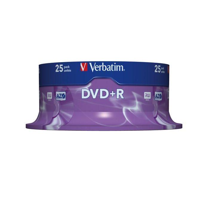 Dvd+R Verbatim Capacidad 4.7 grb Velocidad 16X 120 Min Tarrina De 25 Unidades 1 Dvd+R Verbatim Capacidad 4.7 grb Velocidad 16X 120 Min Tarrina De 25 Unidades 1