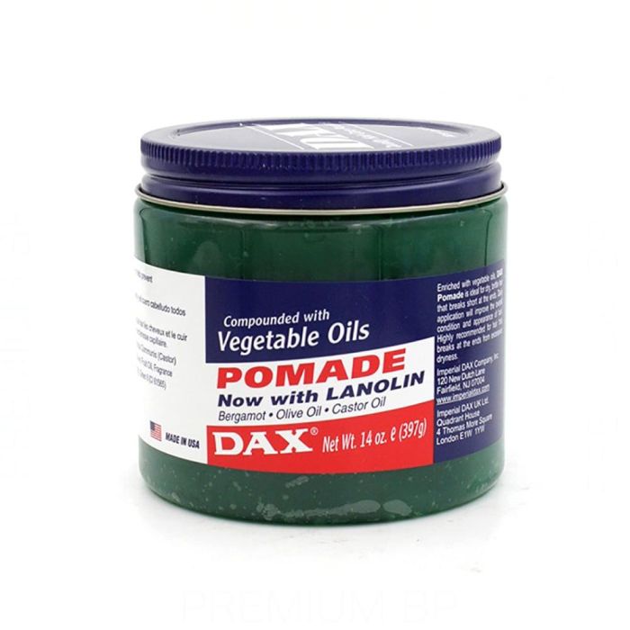 Dax Pomada Vegetable Oils para Cabellos Secos y Quebradizos, Minimiza el Frizz, Aporta Brillo, 397 gr