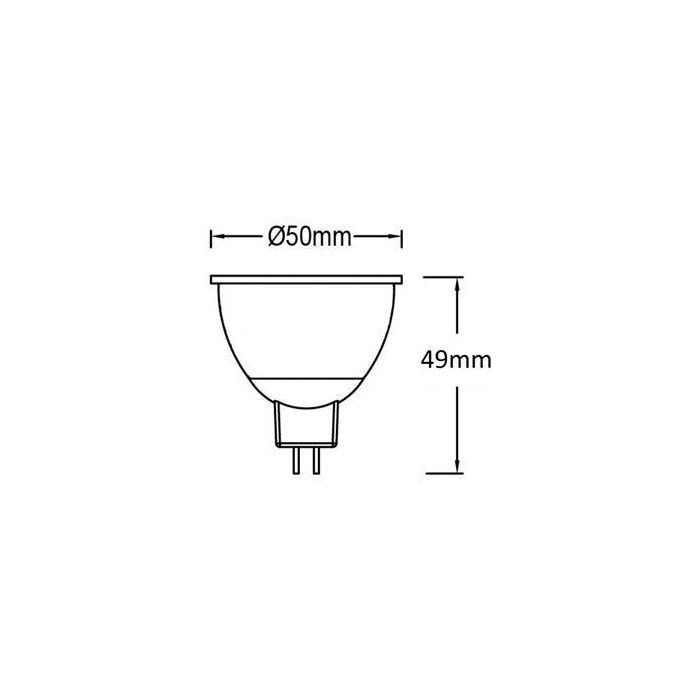 Lámpara Led Dicroica Gu5.3 De 5W 2700K PANASONIC-PANALIGHT LDR12V6L27WG52EP 2