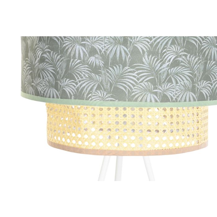 DKD Home Decor Lámpara de Pie Colonial Verde y Blanco, Diseño Palmeras y Rejilla, en Metal y Poliéster, Bombilla E27 50W, Alto 129 cm 1 DKD Home Decor Lámpara de Pie Colonial Verde y Blanco, Diseño Palmeras y Rejilla, en Metal y Poliéster, Bombilla E27 50W, Alto 129 cm 1