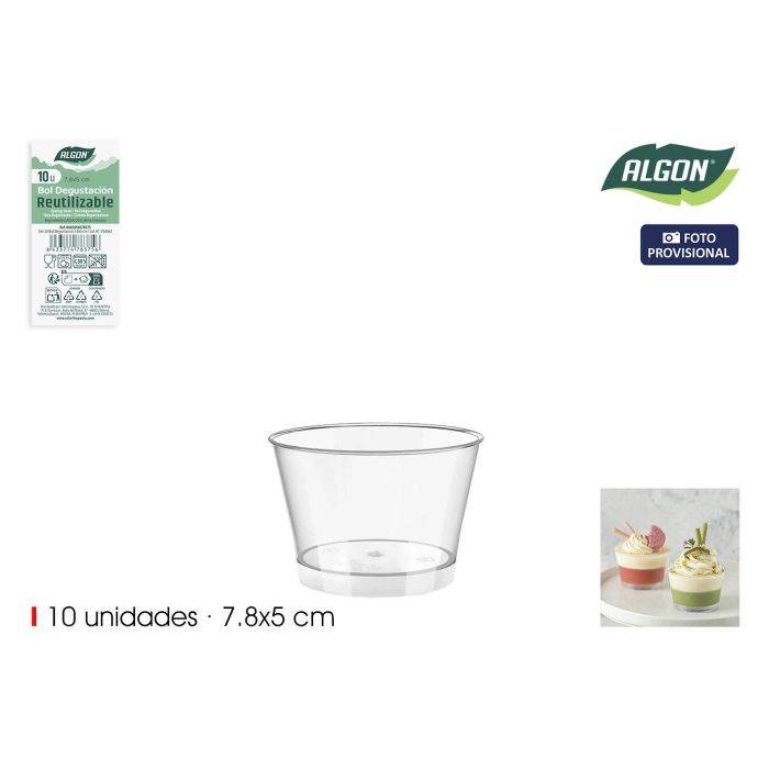 Set de 10 boles de degustación Algon 7.8x5 cm - Inde (24 Cajas) Set de 10 boles de degustación Algon 7.8x5 cm - Inde (24 Cajas)