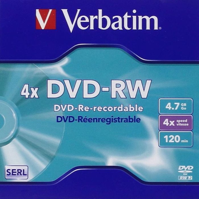 VERBATIM DVD-RW 4.7Gb 4x (Pack 5 unidades)