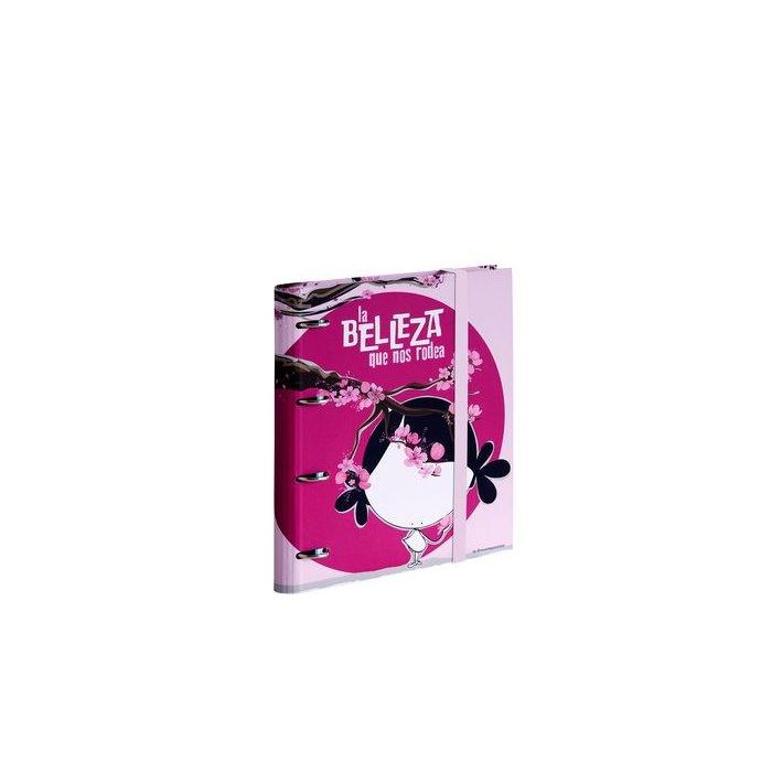 Carpebloc Pardo Muxote Belleza Carton Forrado 320X280 4 An.Mixtas 35Mm Con Rec. 120 Hj. 90Gr.Cuadric.5X5 Rosa