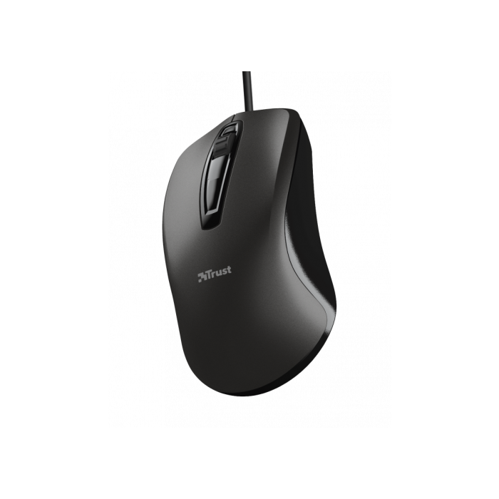 Trust Ratón Óptico Carve con Cable USB 1200DPI Ambidiestro 3 Botones Negro 8