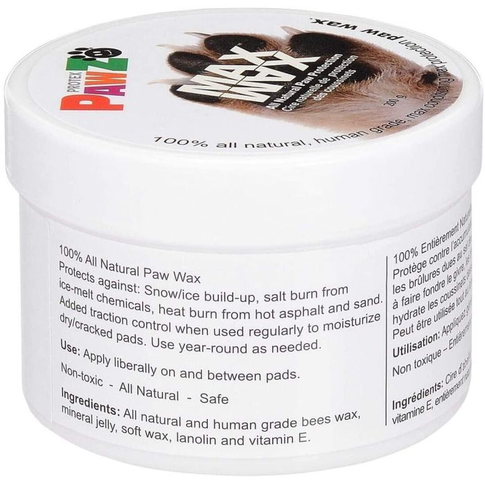 Pawz Maxwax Cera Protectora Almohadillas Perro Nieve Asfalto Caliente Patas Agrietadas Secas Codos Narices Cuidado 200 gr 1
