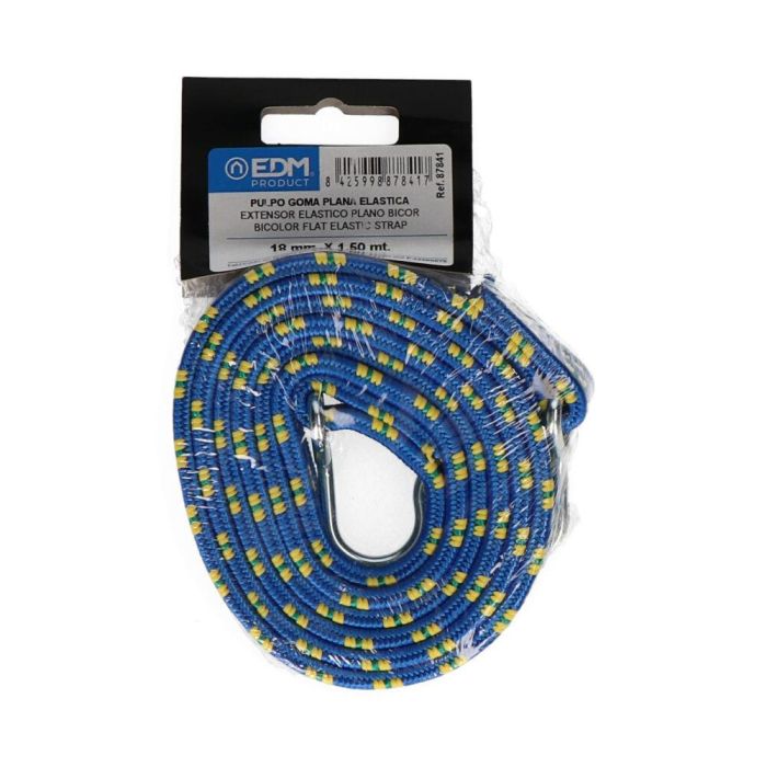 Edm Pulpo goma plano bicolor 1,5m - Polipropileno/goma/látex, 18mm x 1,5m, resistencia 500kg 1 Edm Pulpo goma plano bicolor 1,5m - Polipropileno/goma/látex, 18mm x 1,5m, resistencia 500kg 1