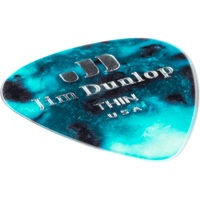 Dunlop Pack 72 Púas Genuine Celluloid Classic Turquesa - Thin 1