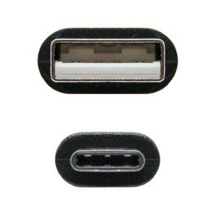 Cable USB A a USB C NANOCABLE 10.01.210 Negro 1 Cable USB A a USB C NANOCABLE 10.01.210 Negro 1