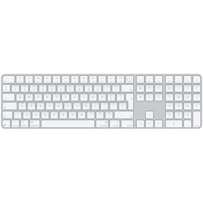 Apple Magic Keyboard con Touch ID y Teclado Numérico para Mac (chips Apple Silicon) - Inglés Internacional - Teclas Blancas