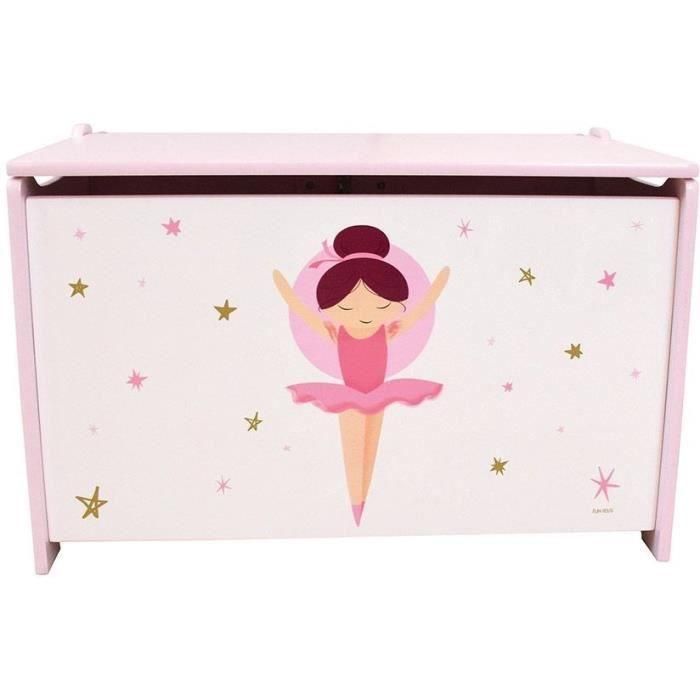 Fun House AUC3700057134815 Caja de madera temática Bailarina para almacenamiento infantil - H.40 x L.58 x D.36 cm 0 Fun House AUC3700057134815 Caja de madera temática Bailarina para almacenamiento infantil - H.40 x L.58 x D.36 cm 0