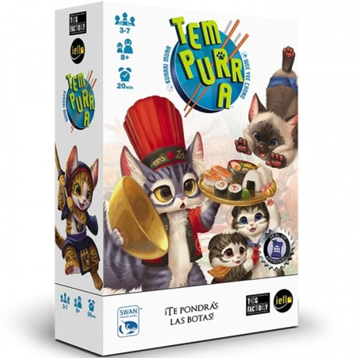 Tempurra Juego de Cartas - Divertido Juego Familiar para 3 a 7 Jugadores, A Partir de 6 Años 0 Tempurra Juego de Cartas - Divertido Juego Familiar para 3 a 7 Jugadores, A Partir de 6 Años 0