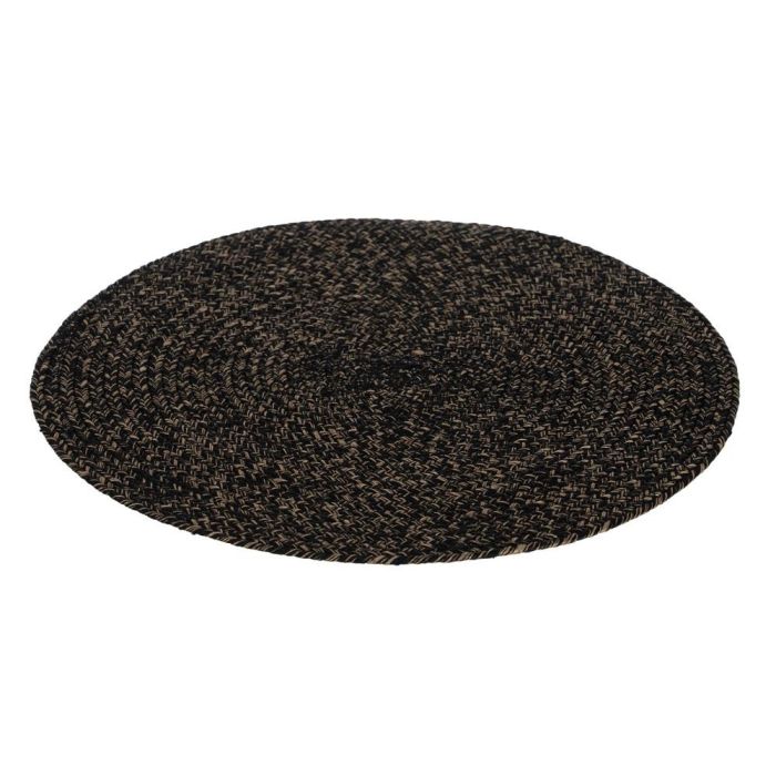 Salvamantel Trenzado Marrón-Negro 38 X 38 cm